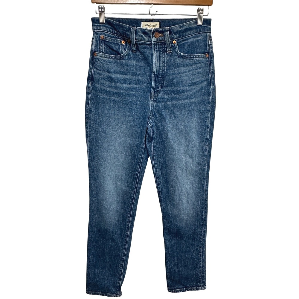 Madewell The Perfect Vintage Jean Women 27 Blue High Rise Straight Leg Denim